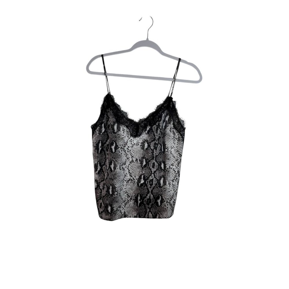 Lush Snake Print Lace Trim Y2K style Cami Top